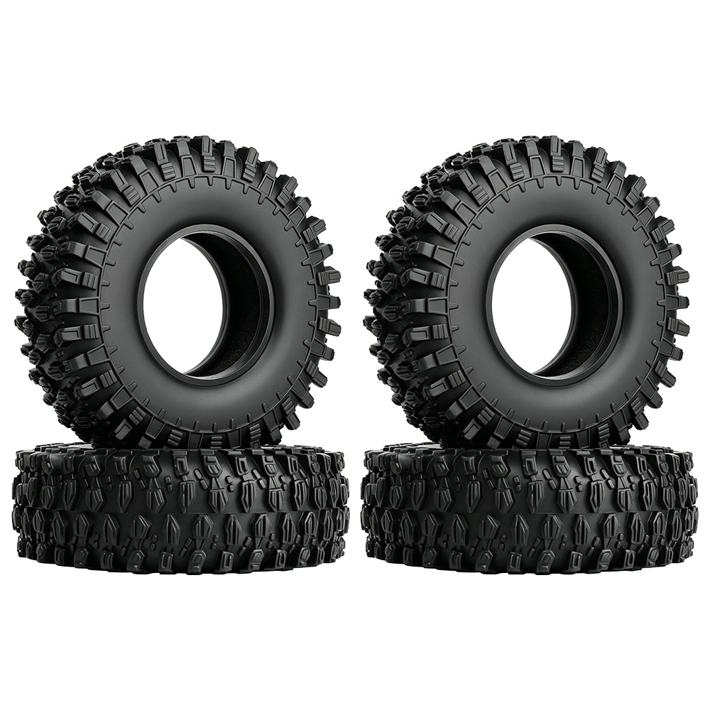 LonZeXy 1.9 Inch Rubber Tires For 1/10 RC Crawler, Outer Diameter 111mm Off Road Climbing Car Tyres Replacement Parts For SCX10 TRX4