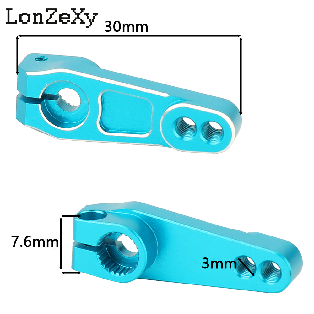 Lonzexy 2-Pack Aluminum Servo Horn Metal Servo Arms Compatible with Futaba Savox Power HD Servos Motors for 1/6 1/7 1/8 1/10 RC Crawler