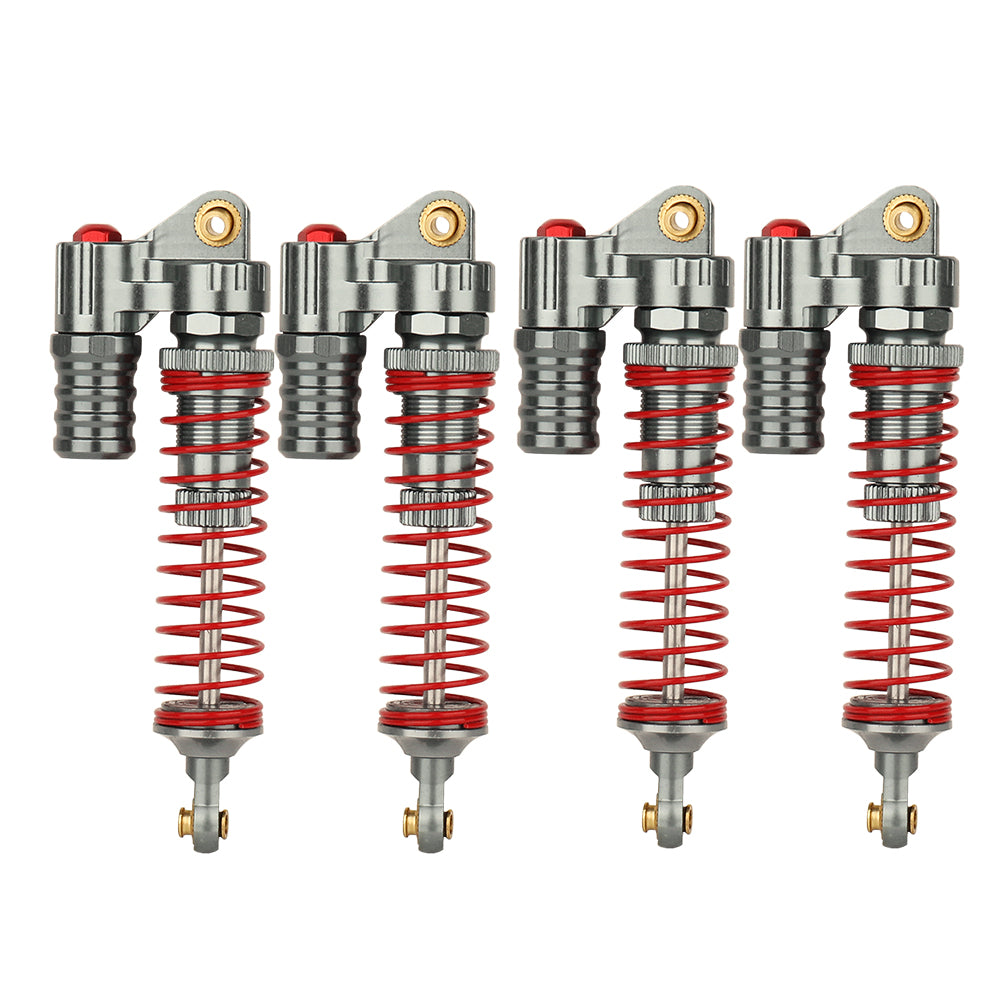 LonZeXy 1/10 RC Crawler Metal Piggyback Shock Absorbers 100mm Hole to Hole Oil Dampers 4PCS For SCX10 TRX4 D90 RC Car Upgrade Parts