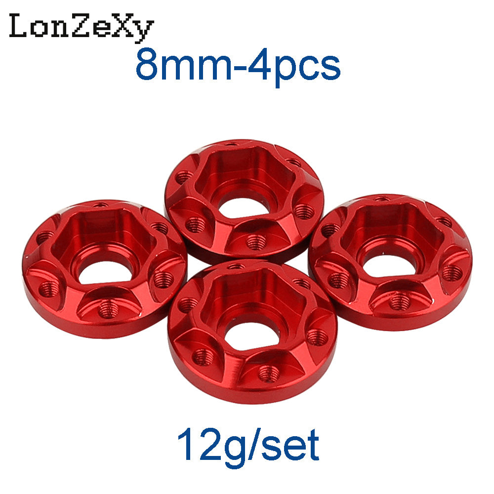 LONZEXY Metal Adapters Hex for 1.9inch 2.2inch Wheel Rim 4Pcs for Scx10 Trx4 Wraith
