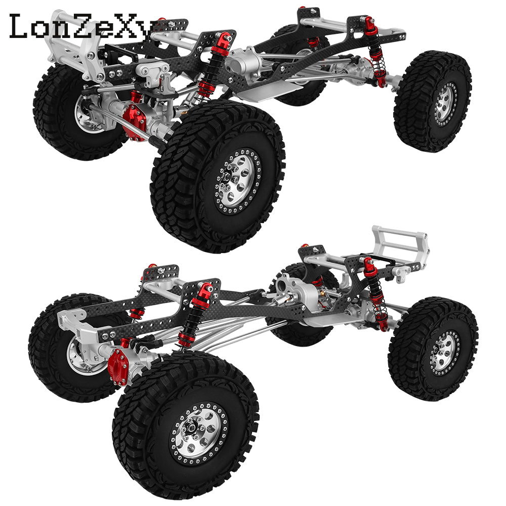 Lonzexy 1/10 RC Car LCG Low Center Of Gravity Crawler Chassis Fit for SCX10 Upgrades