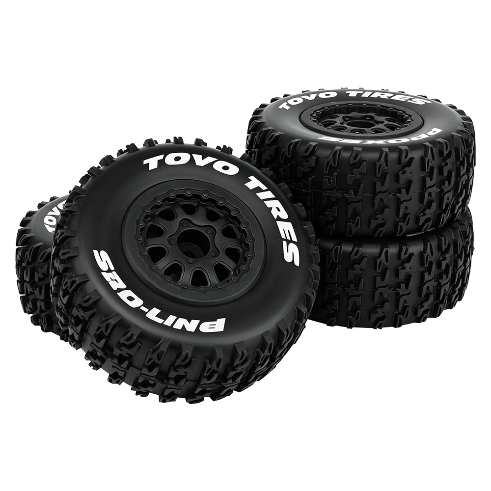 LonZeXy 4PCS DK10 1/10 RC Short Course Truck Wheels Tires Slick Off-Road Rally Racing Tyre Fit Traxxas Mini XRT Flat Ground Wear Resistant RC Buggy RC Model Car Upgrade Rubber Parts