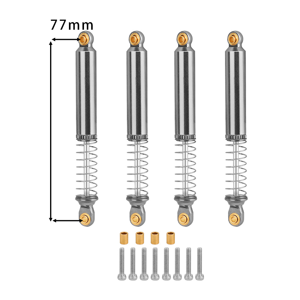 LomZeXy 4PCS Oil Shock Absorber 53/59/65/71/77mm Adjustable Damper For Traxxas TRX4M 1/18 RC Crawler Aluminum Suspension Upgrade Parts