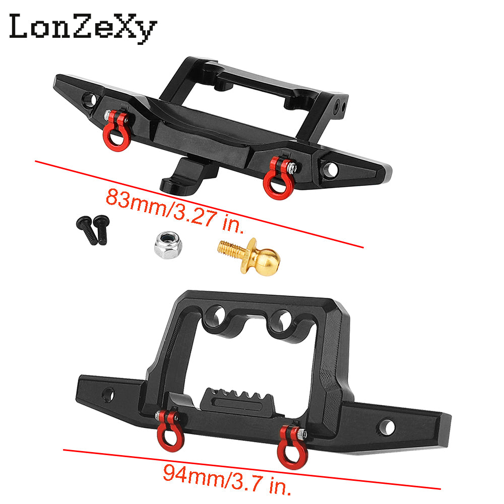 LONZEXY Metal Rear Bumper with D-rings for Traxxas TRX-4