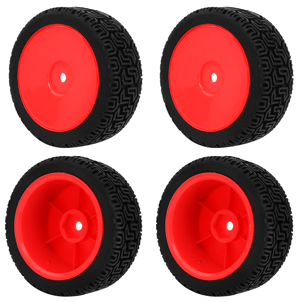 1/10 RC On-Road Buggy Wheels 37g All-Terrain Rubber Tires Multi Color Rim RC Car Racing Upgrade Parts