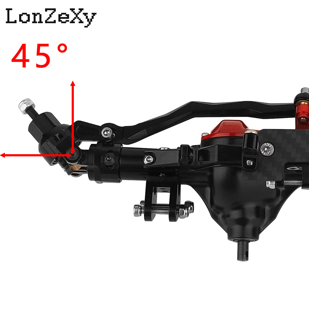 LONZEXY Complete Metal Front / Rear Axle Set for 1/10 RC Rock Crawler Axial Wraith RR10
