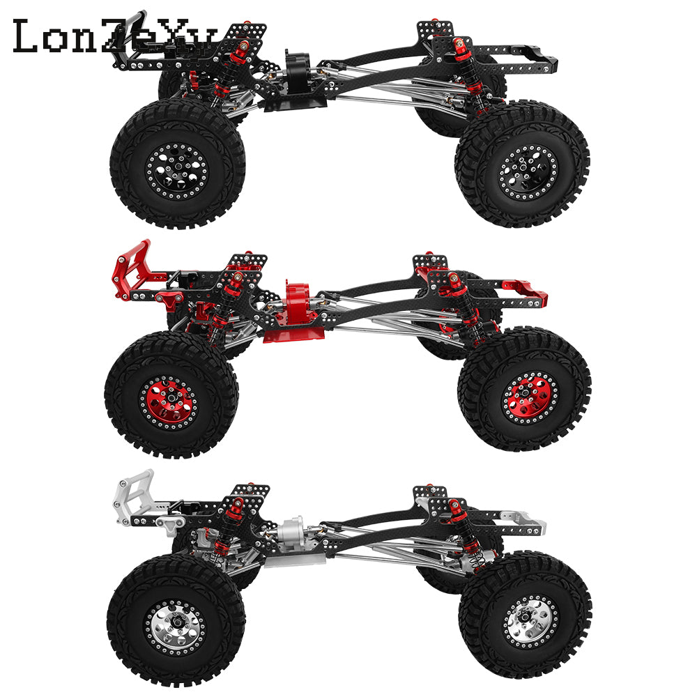 Lonzexy 1/10 RC Car LCG Low Center Of Gravity Crawler Chassis Fit for SCX10 Upgrades