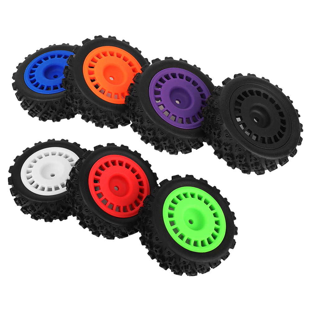 1/10 RC Off-Road Buggy Wheels 38.4g Knobby Rubber Tires Multi Color Rim RC Car Upgrade Parts