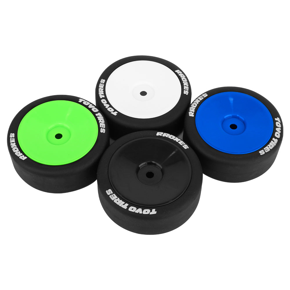 1/10 RC On-Road Drift Car Wheels Smooth Drift Rubber Tires Multi-Color Plastic Rim RC Racing Upgrade Parts