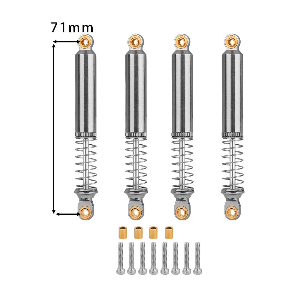 LomZeXy 4PCS Oil Shock Absorber 53/59/65/71/77mm Adjustable Damper For Traxxas TRX4M 1/18 RC Crawler Aluminum Suspension Upgrade Parts