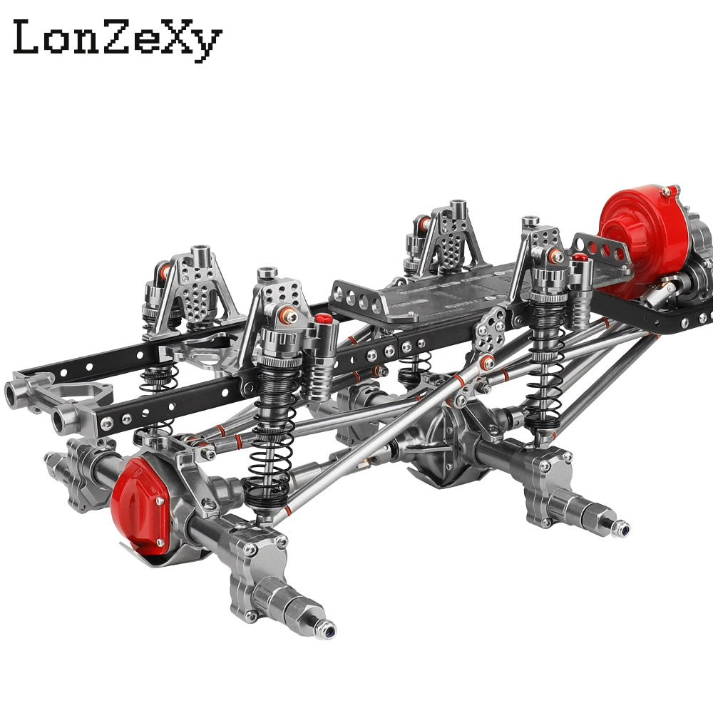 LONZEXY 8x8 DIY Metal Frame with Transmission for SCX10