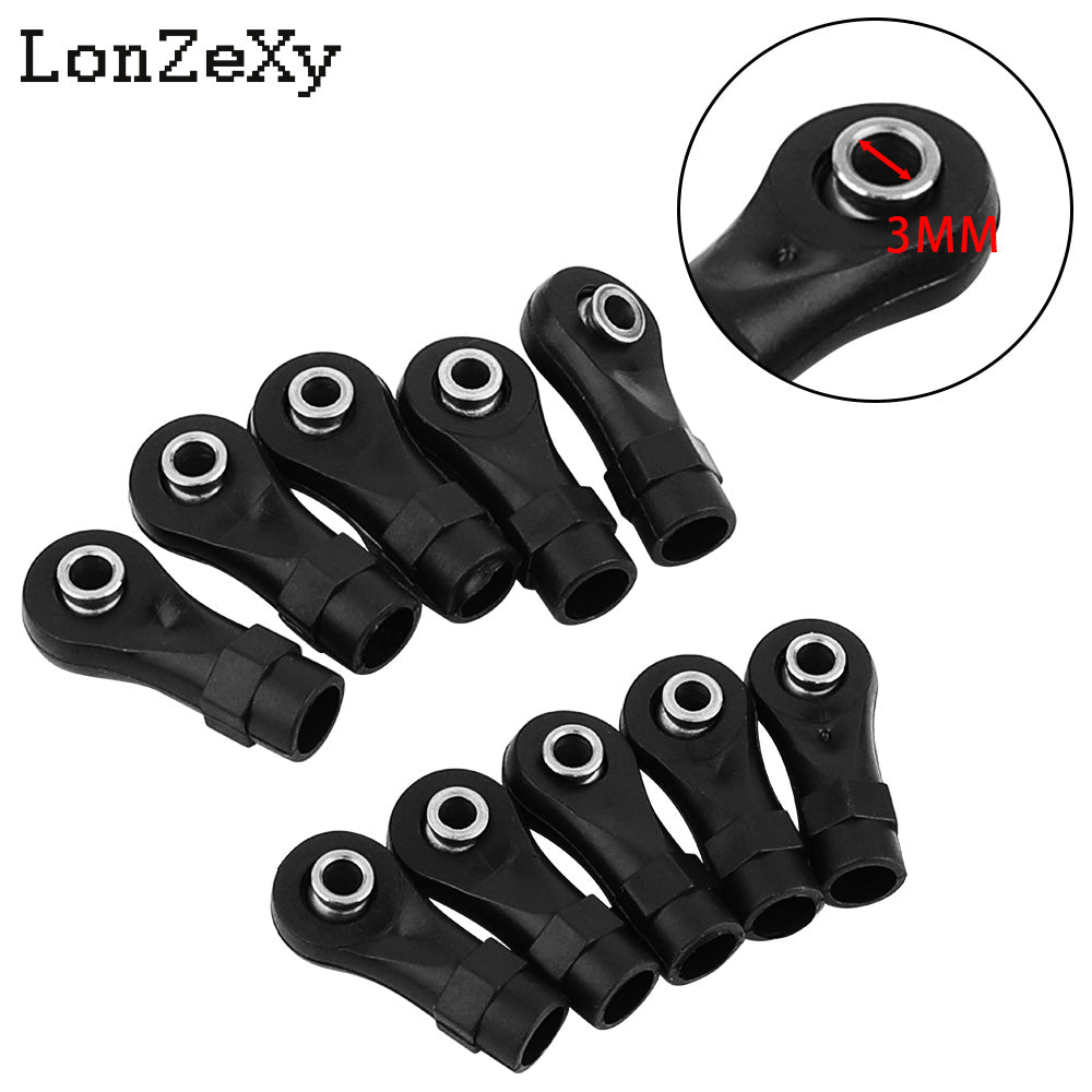 LONZEXY 10pcs Link Rod End  Ball Joint Head For Traxxas 1/10