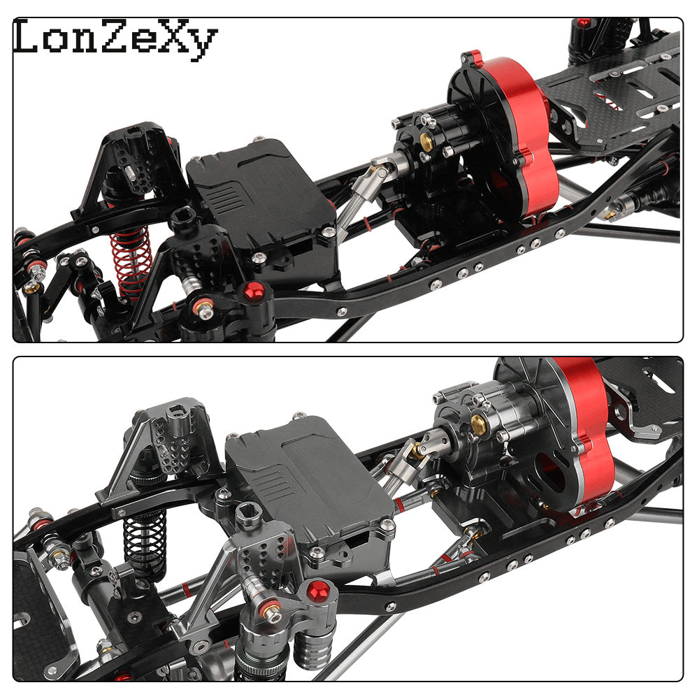 LONZEXY 8×8 Carbon Fiber Frame + Complete Axle + Front Gearbox for SCX24