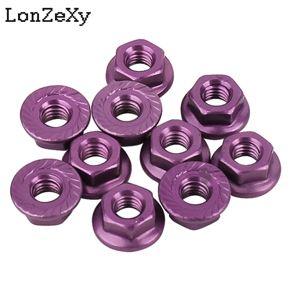 LONZEXY Aluminum Lock Nuts  with Flange Nylon Insert  for RC