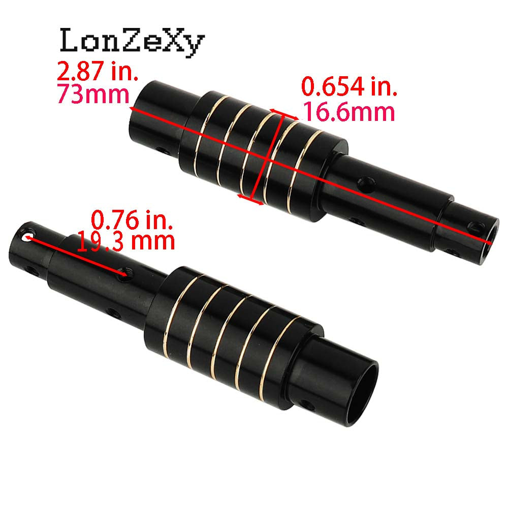 LONZEXY Brass Axle Tube for SCX10 PRO