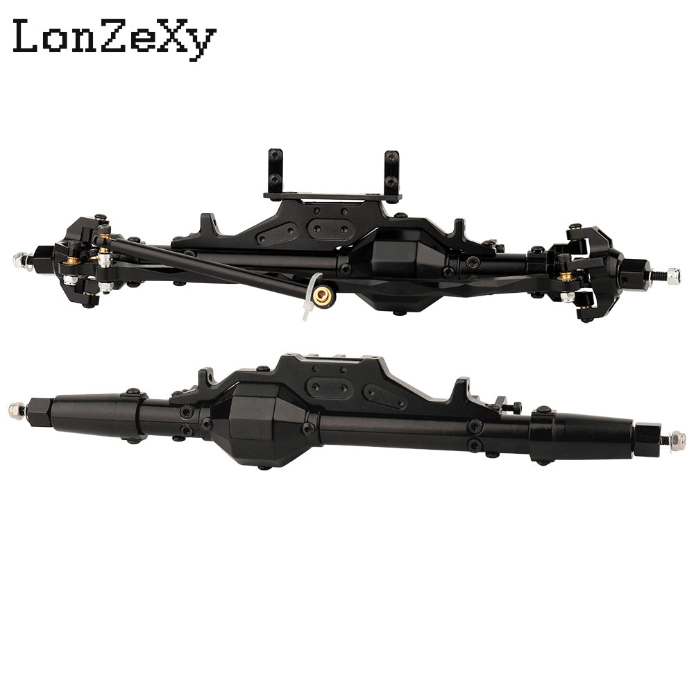 LONZEXY Complete Metal Front / Rear Axle Set for 1/10 RC Rock Crawler Axial Wraith