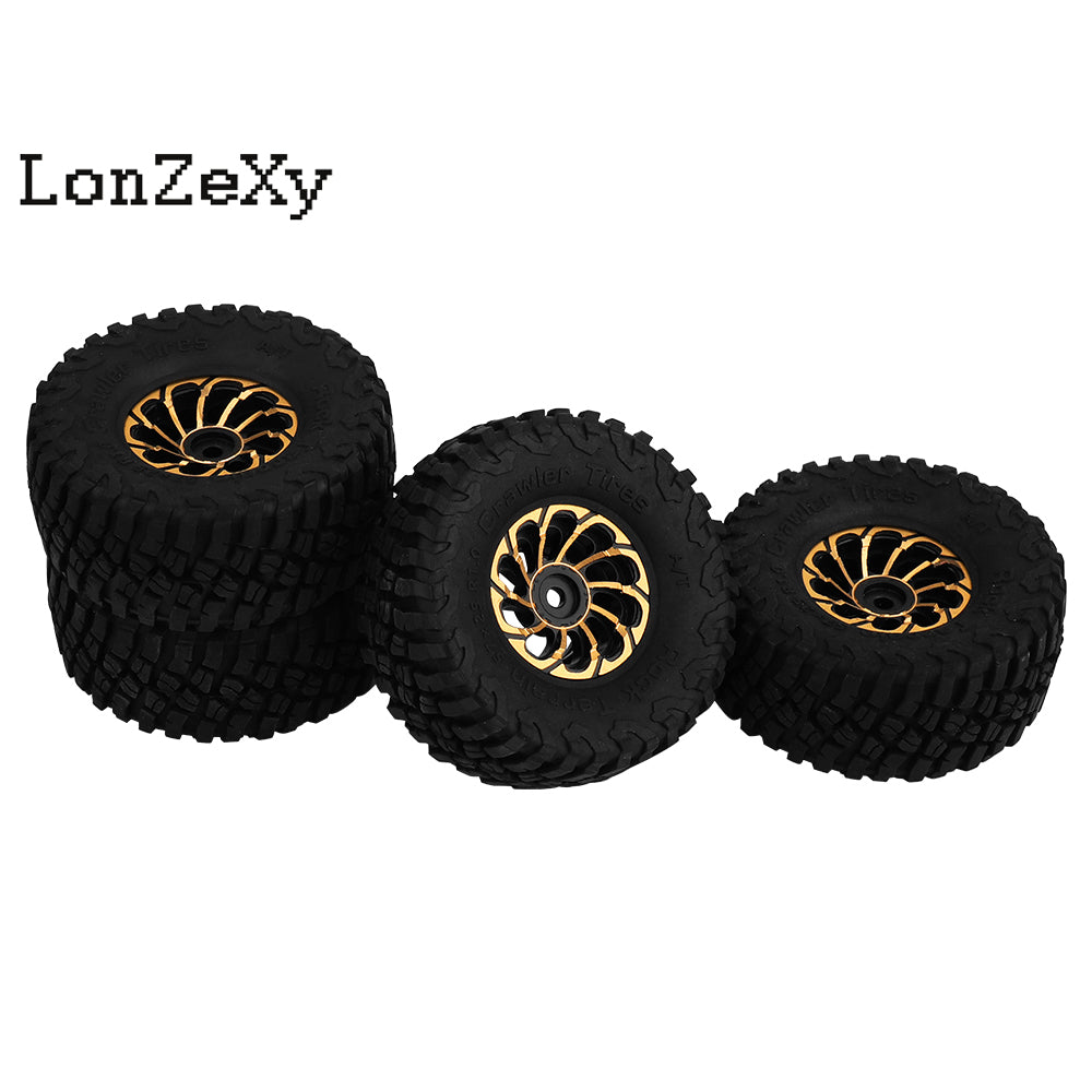 LONZEXY Wheel Tires Set Swamp Claw Mud Tires for SCX10