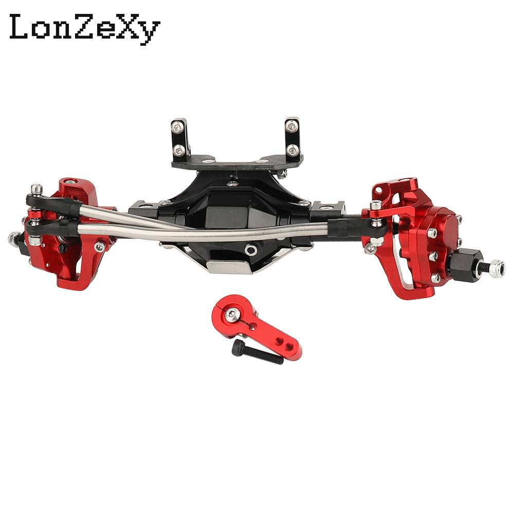 LONZEXY Aluminum Rear Portal Axles Set for 1/10 SCX10 II