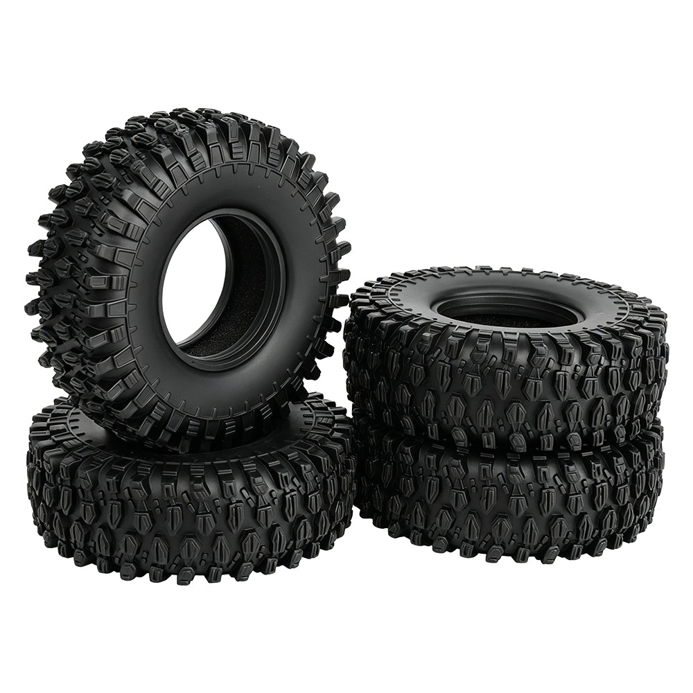 LonZeXy 1.9 Inch Rubber Tires For 1/10 RC Crawler, Outer Diameter 111mm Off Road Climbing Car Tyres Replacement Parts For SCX10 TRX4
