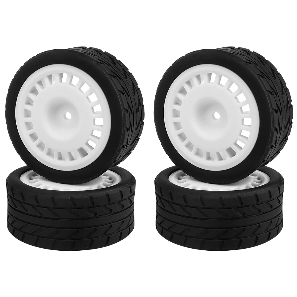 1/10 RC On-Road Car Wheels 37.2g Street Rubber Tires Multi-Color Rim RC Racing Upgrade Accessories