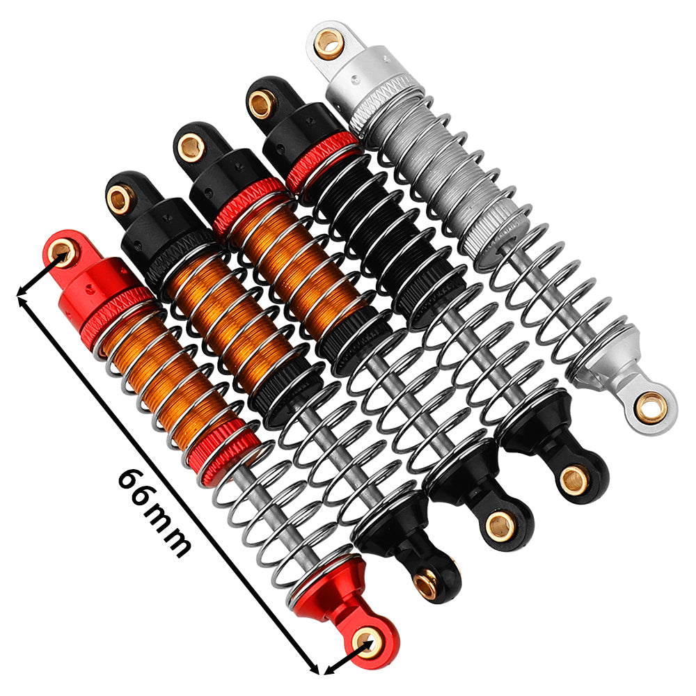 LonZeXy 4PCS New Aluminum Oil Shock Absorber 53/59/66mm Adjustable Damper For Traxxas TRX4M 1/18 RC Crawler Car Suspension Upgrade Parts