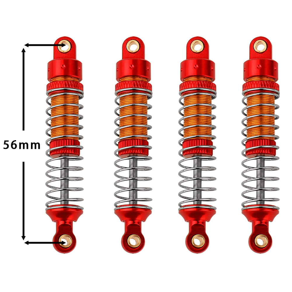 LonZeXy 4PCS New Aluminum Oil Shock Absorber 53/59/66mm Adjustable Damper For Traxxas TRX4M 1/18 RC Crawler Car Suspension Upgrade Parts
