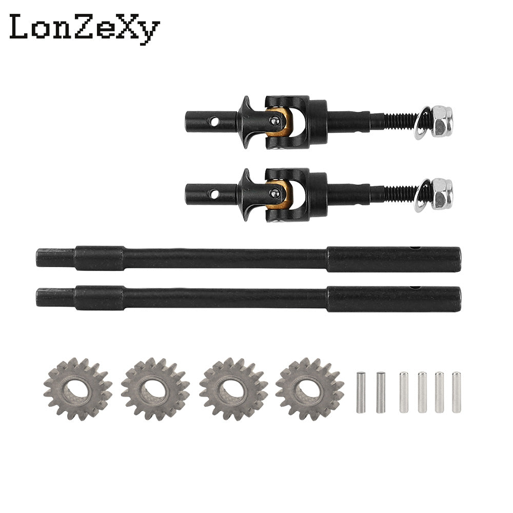 LONZEXY Axle Shaft with Gear for 1/10 SCX10 III