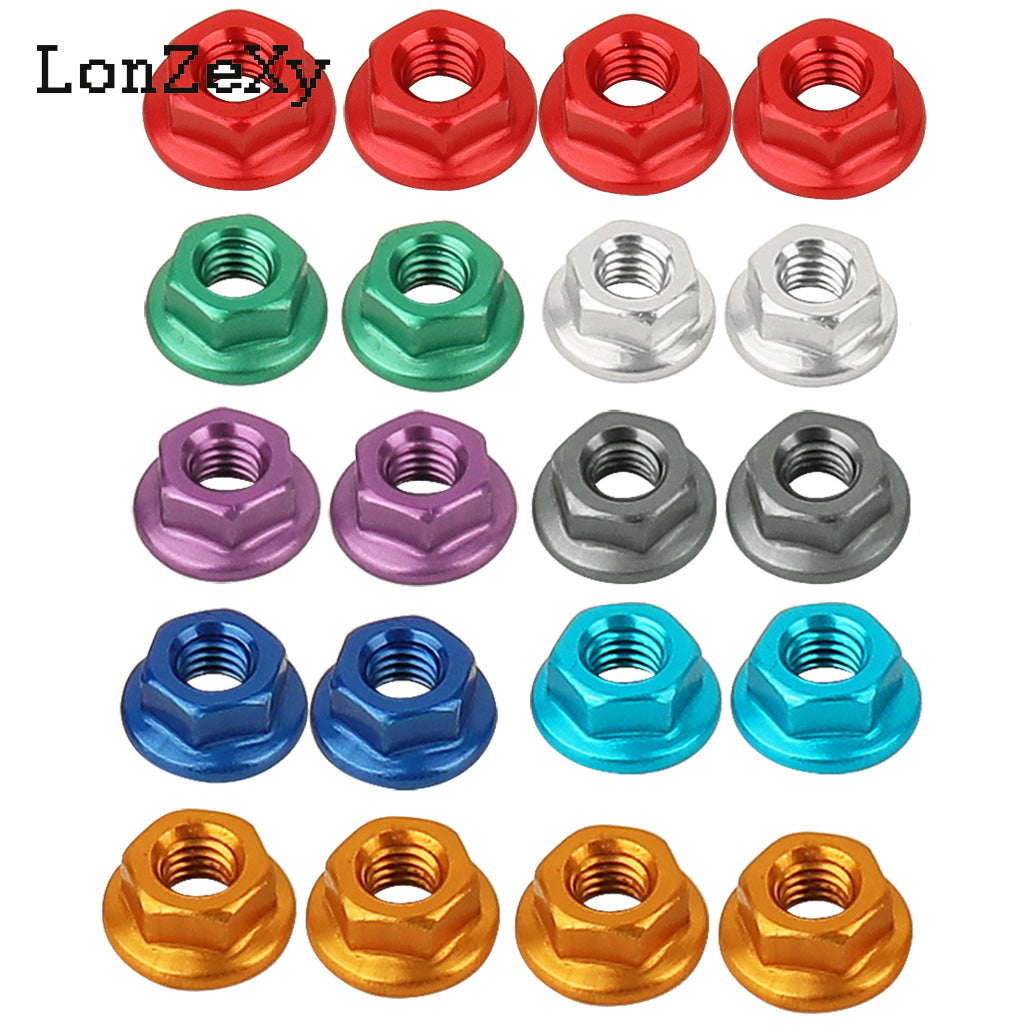 LONZEXY Aluminum Lock Nuts  with Flange Nylon Insert  for RC