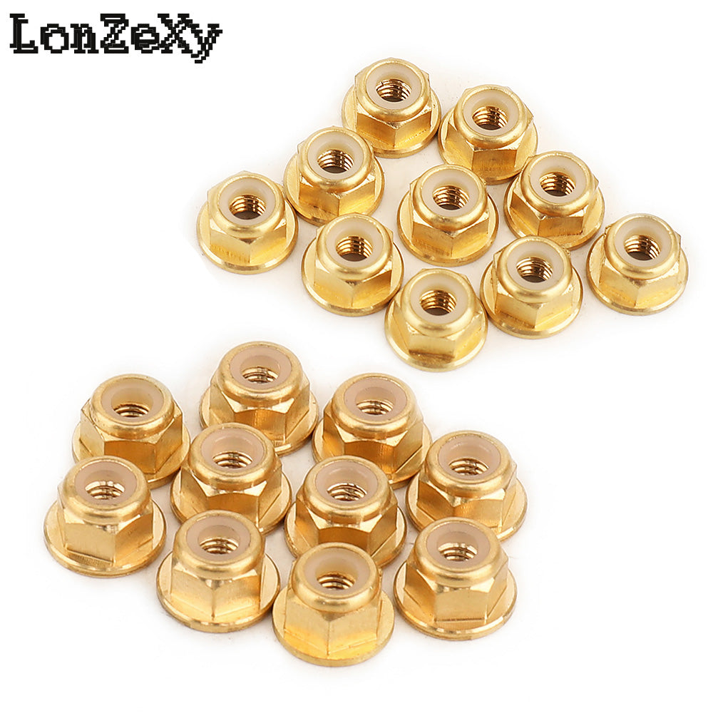 LONZEXY Flange Lock Nuts Nylon Inserted Hex Lock 30pcs