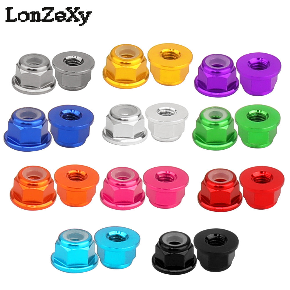LONZEXY M3 Aluminum Alloy Flange Lock Nuts for DIY FPV Drone RC