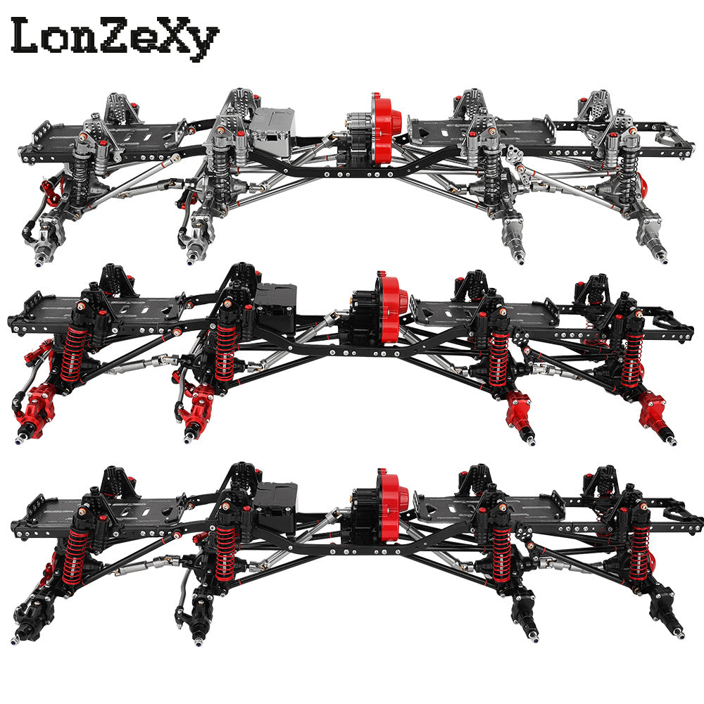 LONZEXY 8x8 DIY Metal Frame with Transmission for SCX10