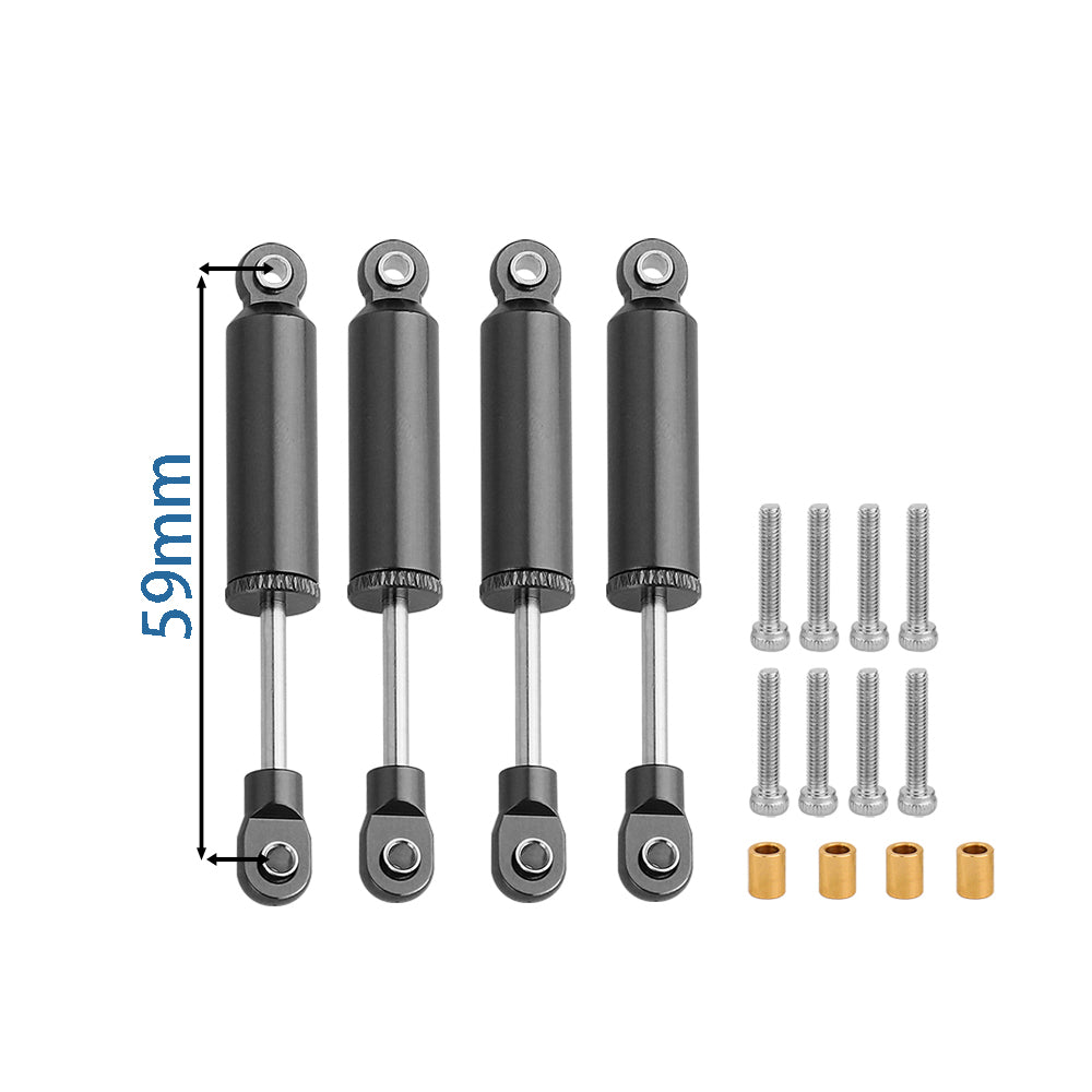 LonZeXy 4PCS Internal Oil Shock Absorber 53/59/65/71/77mm Damper For Traxxas TRX4M 1/18 RC Crawler Aluminum Suspension Upgrade Parts