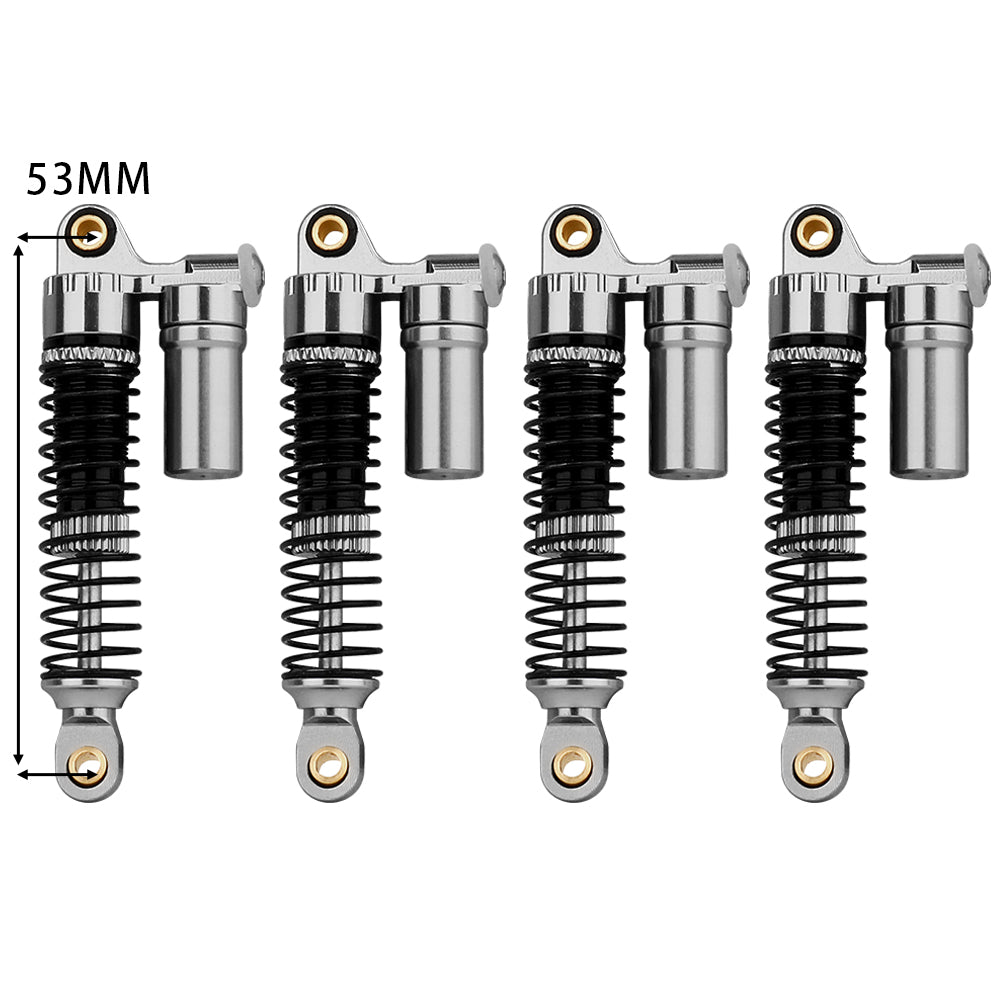 LonZeXy 4PCS New Oil Shock Absorber 53/59/66/78mm Piggyback Damper For Traxxas TRX4M 1/18 RC Crawler Adjustable Aluminum Suspension Upgrade Parts