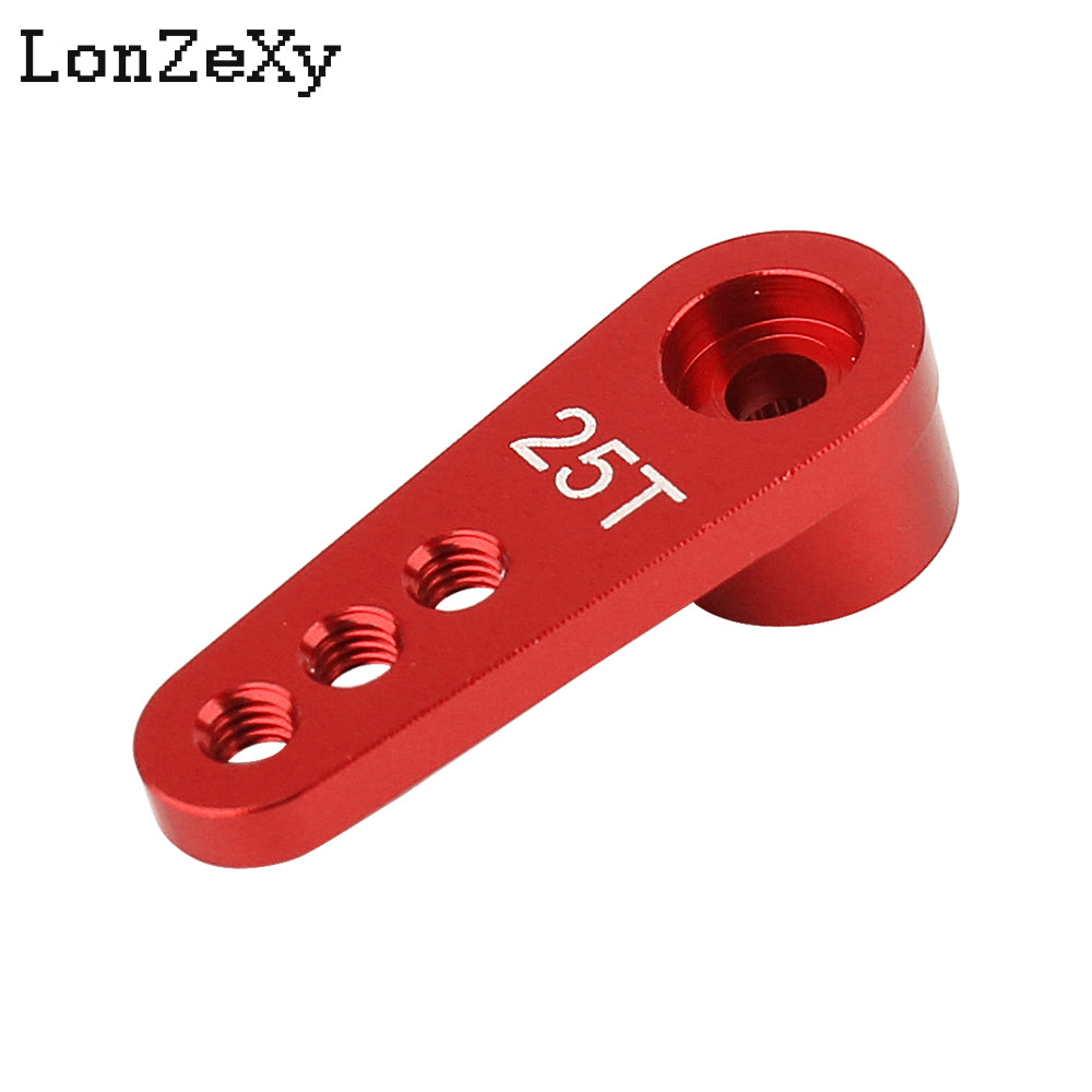 Lonzexy Metal 25T Servo Horn M3 Steering Arm Compatible with Futaba Savox Power HD HSP Servos Motor 1/8 1/10 RC Car