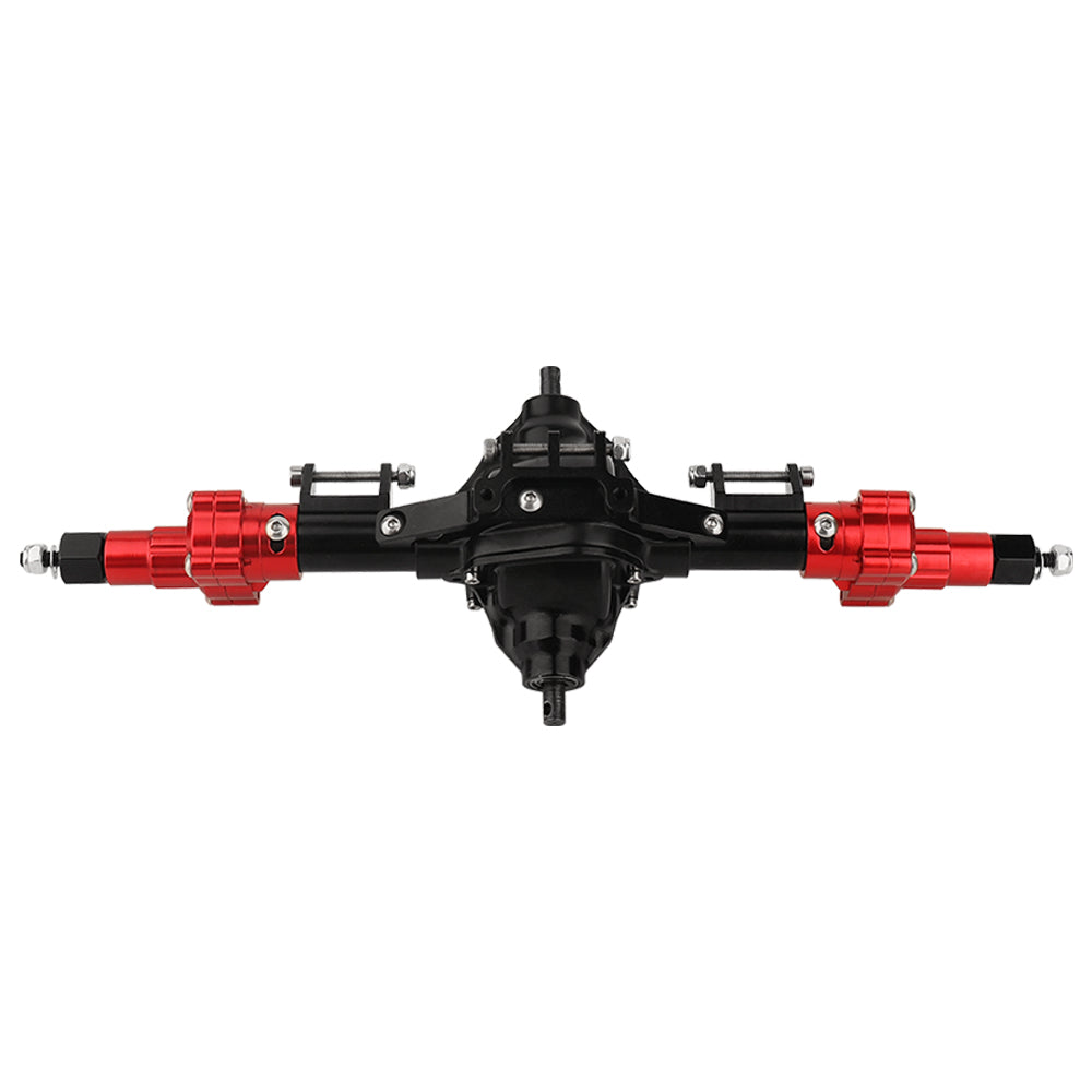 LonZeXy CNC Aluminum Portal Middle Axle With Steering Link Option, Metal Portal Axle For 1/10 SCX10 6x6 RC Crawler Chassis Upgrade Parts