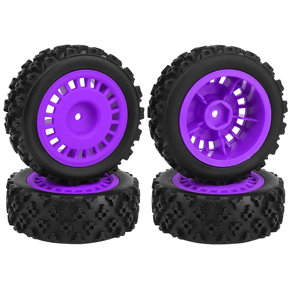 1/10 RC Off-Road Buggy Wheels 38.4g Knobby Rubber Tires Multi Color Rim RC Car Upgrade Parts