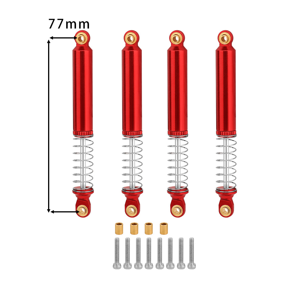 LomZeXy 4PCS Oil Shock Absorber 53/59/65/71/77mm Adjustable Damper For Traxxas TRX4M 1/18 RC Crawler Aluminum Suspension Upgrade Parts