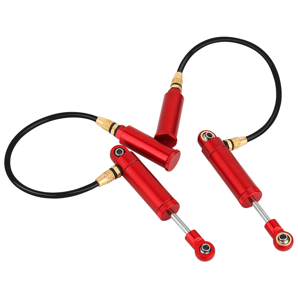 LonZeXy 4PCS Remote Reservoir Negative Pressure Shock Absorber 70/80/90/100/110mm Oil Damper For Axial SCX10 TRX4 TRX6 Wraith 1/10 RC Crawler Upgrade Parts
