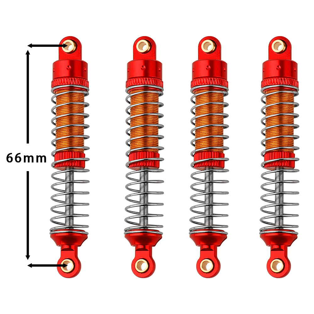 LonZeXy 4PCS New Aluminum Oil Shock Absorber 53/59/66mm Adjustable Damper For Traxxas TRX4M 1/18 RC Crawler Car Suspension Upgrade Parts