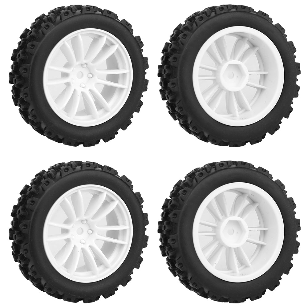 1/10 RC Off-Road Buggy Wheels 34.2g Knobby All-Terrain Rubber Tires Multi Color Plastic Rims 12mm Hex RC Upgrade Parts