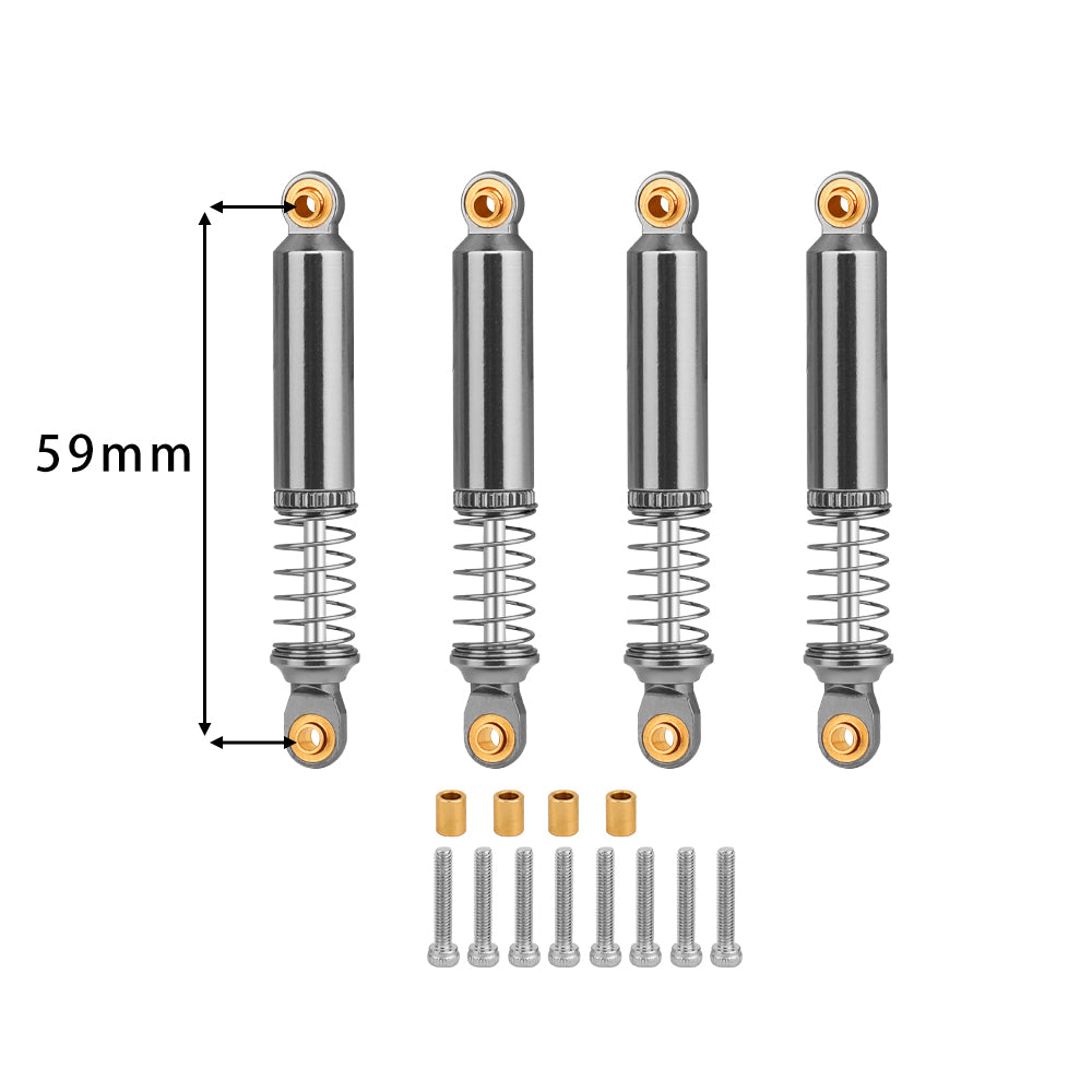 LomZeXy 4PCS Oil Shock Absorber 53/59/65/71/77mm Adjustable Damper For Traxxas TRX4M 1/18 RC Crawler Aluminum Suspension Upgrade Parts