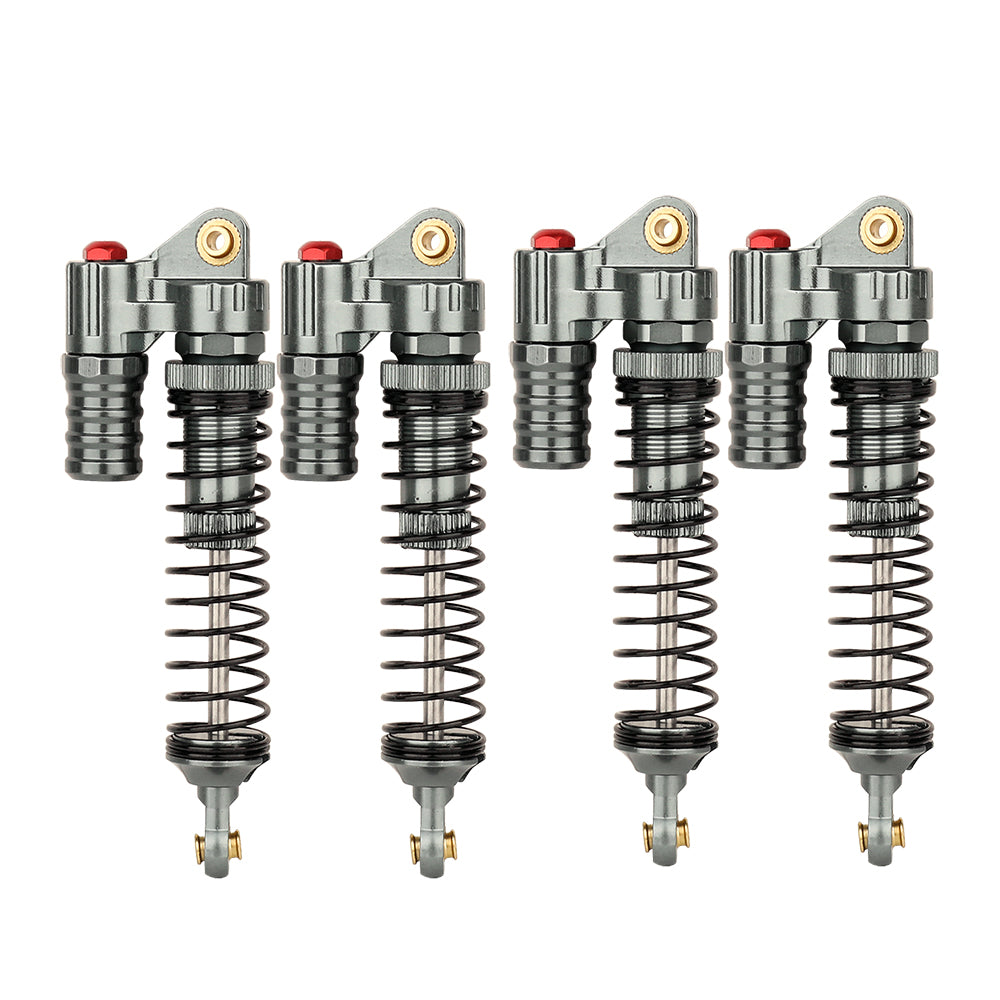 LonZeXy 1/10 RC Crawler Metal Piggyback Shock Absorbers 100mm Hole to Hole Oil Dampers 4PCS For SCX10 TRX4 D90 RC Car Upgrade Parts