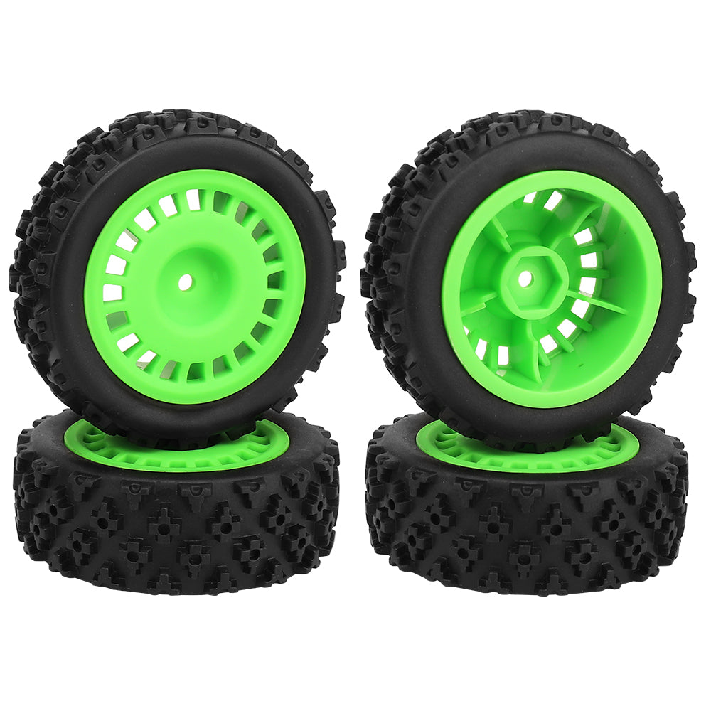 1/10 RC Off-Road Buggy Wheels 38.4g Knobby Rubber Tires Multi Color Rim RC Car Upgrade Parts