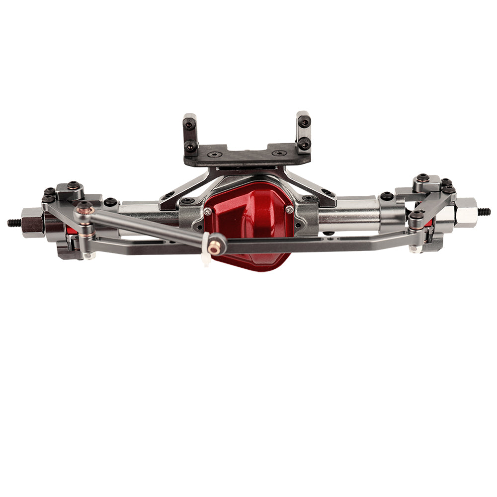 LonZeXy CNC Aluminum Front Rear Axle Complete Set 38T 13T Hardened Steel Gear Differential Axle Housing For 1/10 Axial SCX10 Gen1 RC Crawler Car Metal Upgrade Accessories