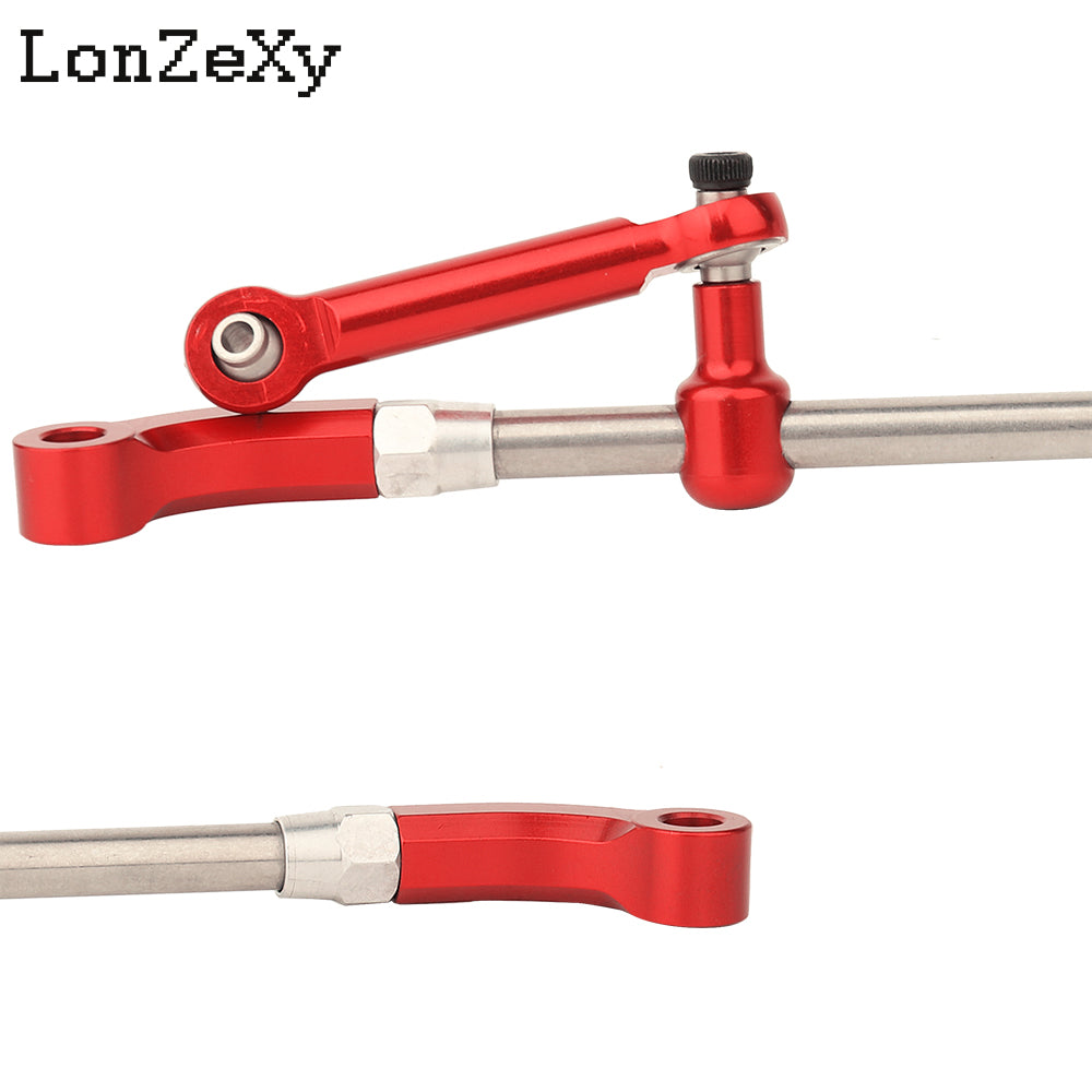 Lonzexy Aluminum Front Steering Rod Tie Links for 1/8 LMT  AXLE 4WD LOS04022 RC Upgrade Part