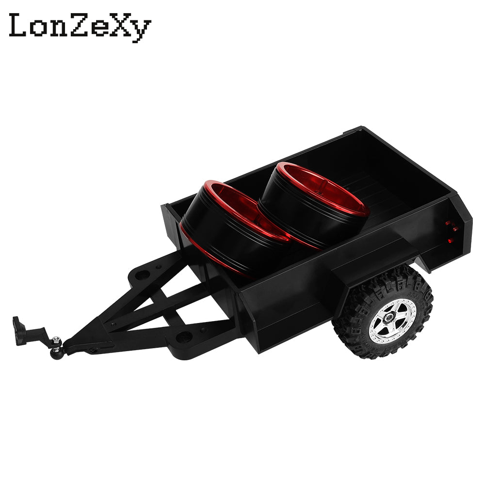LONZEXY Utility Trailer with Hitch For 1/18 RC Crawler TRX4M