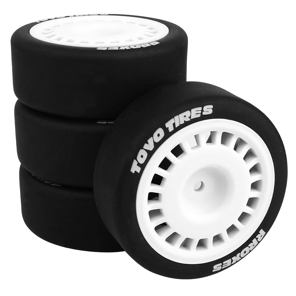 1/10 RC On-Road Car Wheels 38g Drift Rubber Tires Multi-Color Rim RC Racing Upgrade Accessories