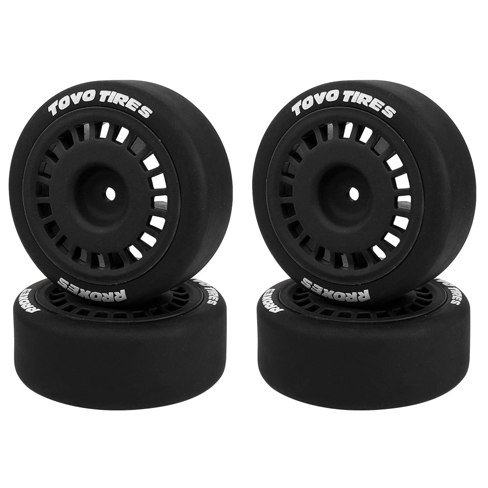 1/10 RC On-Road Car Wheels 38g Drift Rubber Tires Multi-Color Rim RC Racing Upgrade Accessories