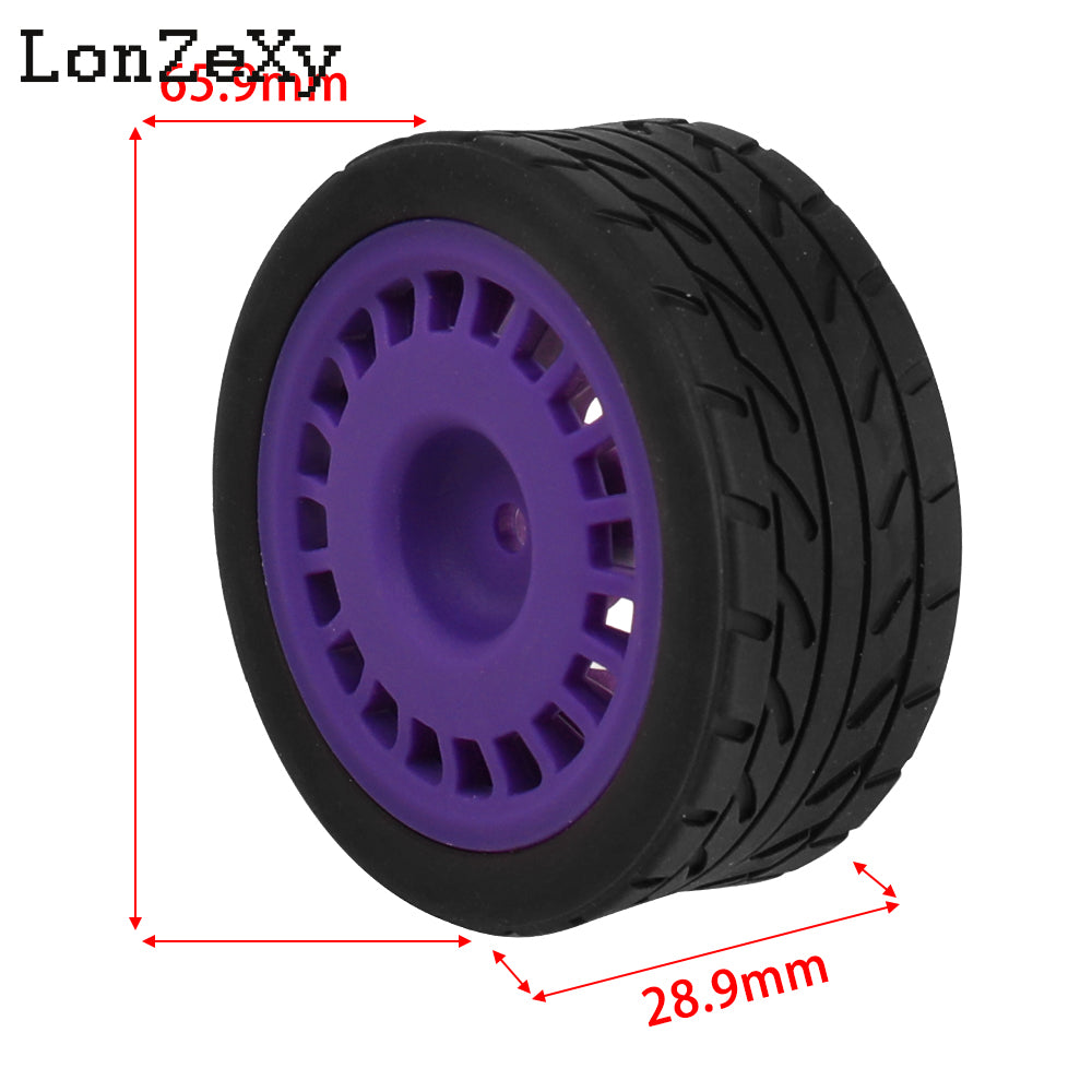 Lonzexy 1/10 Scale Hard Plastic RC Drift Tires For Traxxas 4 Tec 2.0 Tamiya TT01 XV01 Kyosho WR8 Sakura WLtoys HPI