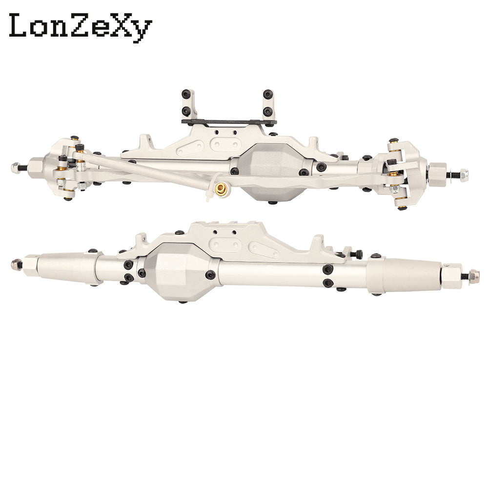 LONZEXY Complete Metal Front / Rear Axle Set for 1/10 RC Rock Crawler Axial Wraith